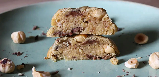 Cookie noisette-chocolat praliné
